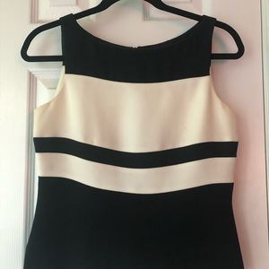 Black tank top with white stripe